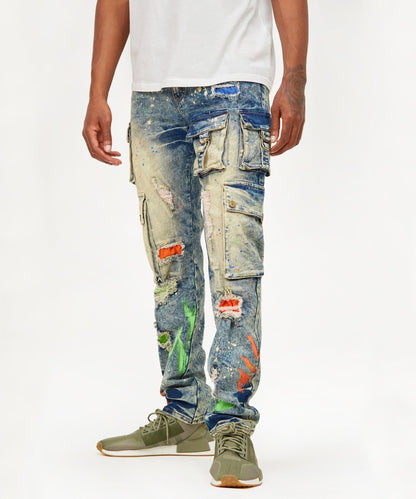Reason Clothing Featured | Radical Paint Splatter Patch Jeans