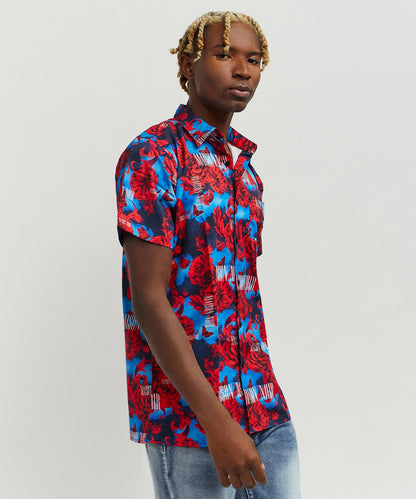 Reason Clothing Popular | Rose Short Sleeve Shirt