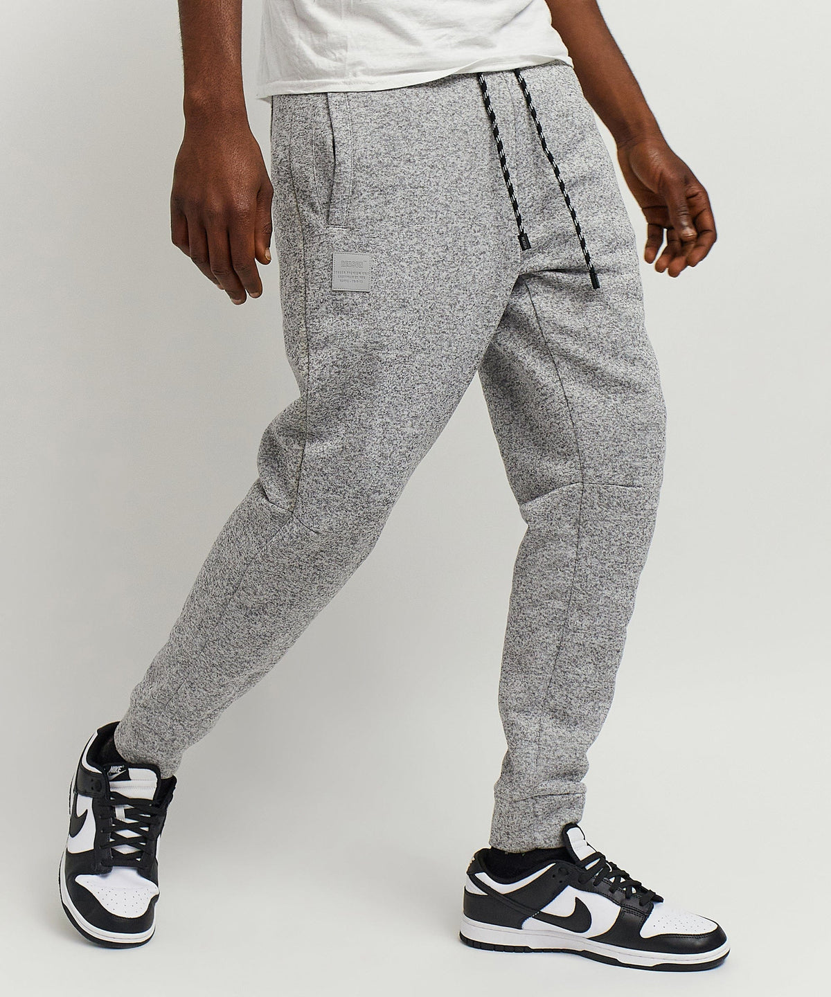 Reason Clothing Essential | Jeff Slim Fit Grey Jogger With Side Zip Pocket