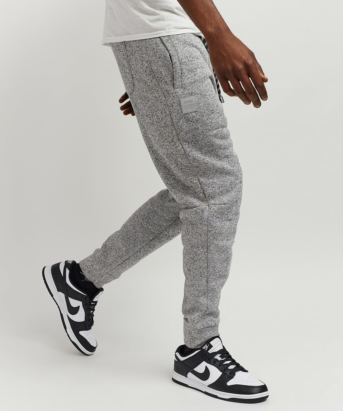 Reason Clothing Essential | Jeff Slim Fit Grey Jogger With Side Zip Pocket