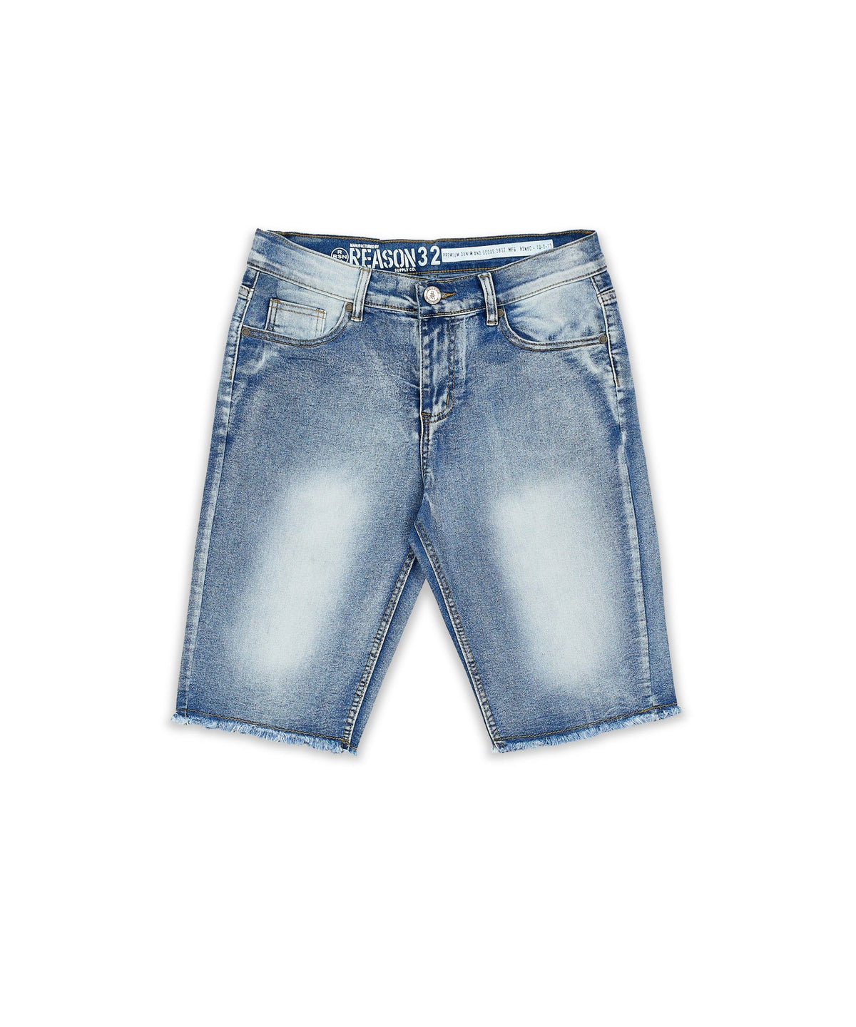 Reason Clothing Deals | Josiah Light Wash Basic Denim Shorts