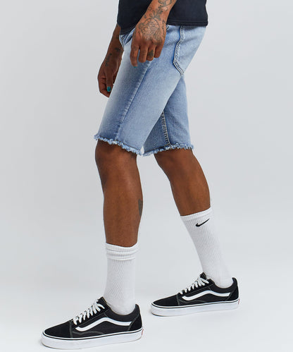 Reason Clothing Deals | Josiah Light Wash Basic Denim Shorts