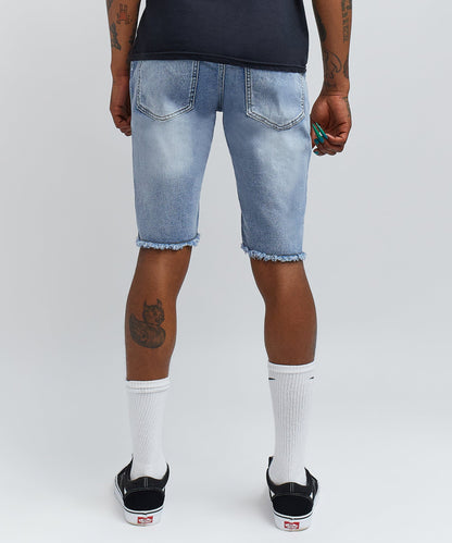 Reason Clothing Deals | Josiah Light Wash Basic Denim Shorts