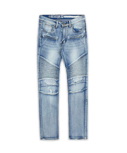Reason Clothing Trusted | Hudson Washed Moto Jeans