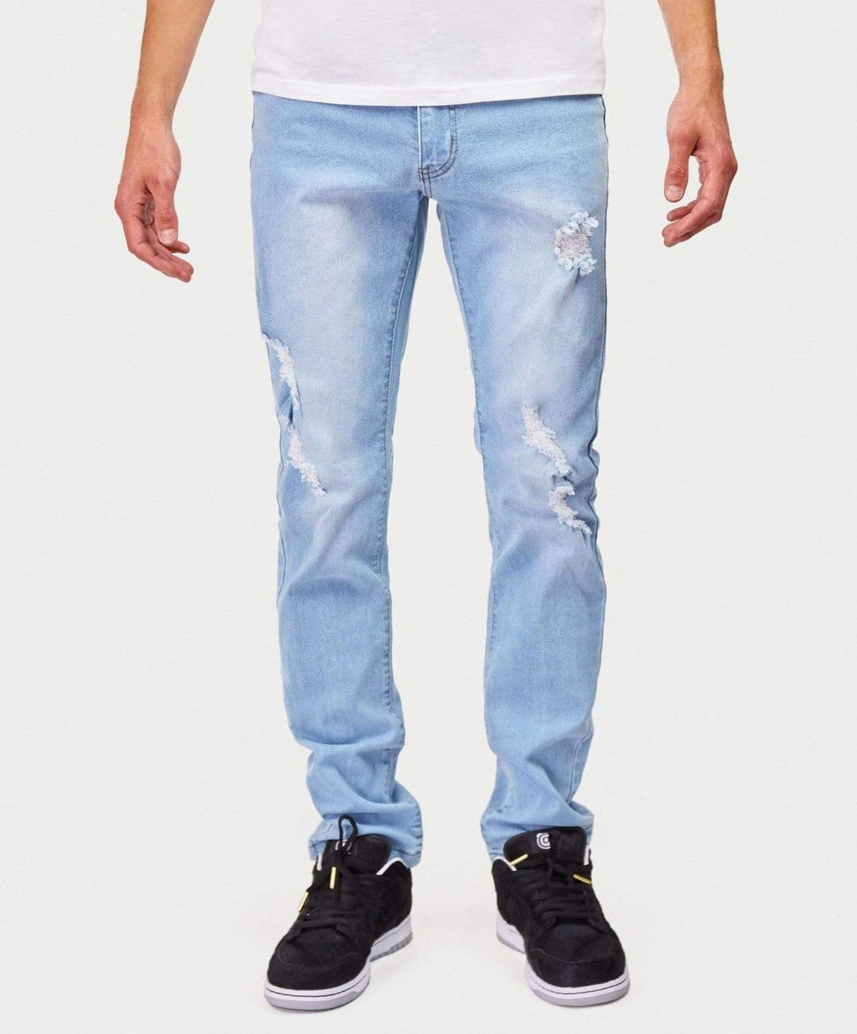 Reason Clothing Featured | Elevate Light Wash Destroyed Jeans