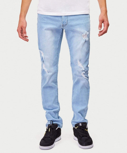 Reason Clothing Featured | Elevate Light Wash Destroyed Jeans