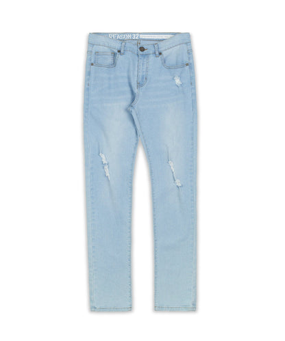 Reason Clothing Featured | Elevate Light Wash Destroyed Jeans