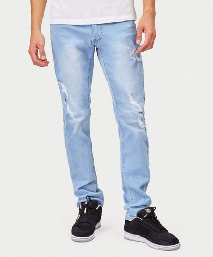 Reason Clothing Featured | Elevate Light Wash Destroyed Jeans