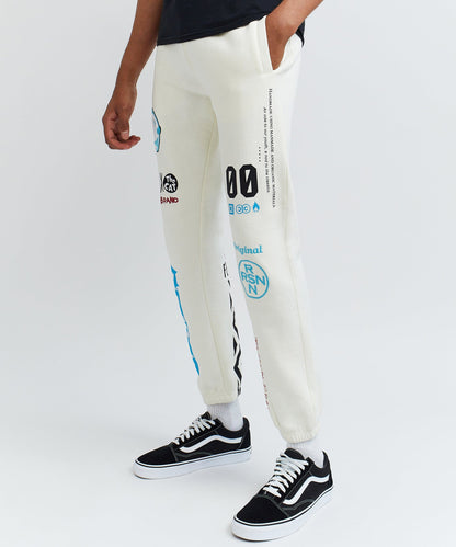 Reason Clothing Discount | Felix Schemin Embroidery Detail Beige Jogger