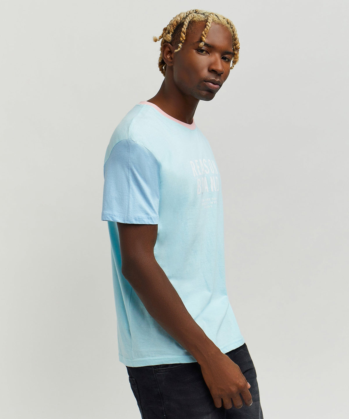 Reason Clothing Hot Sale | Peter Pastel Color Block Logo Tee