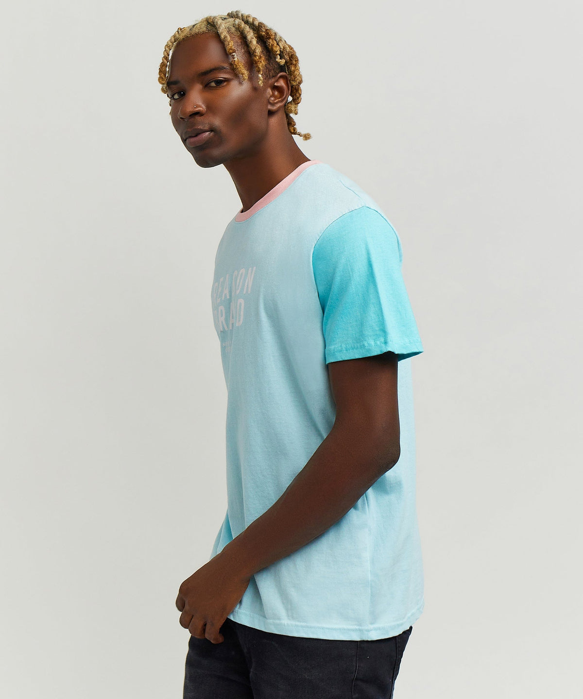 Reason Clothing Hot Sale | Peter Pastel Color Block Logo Tee