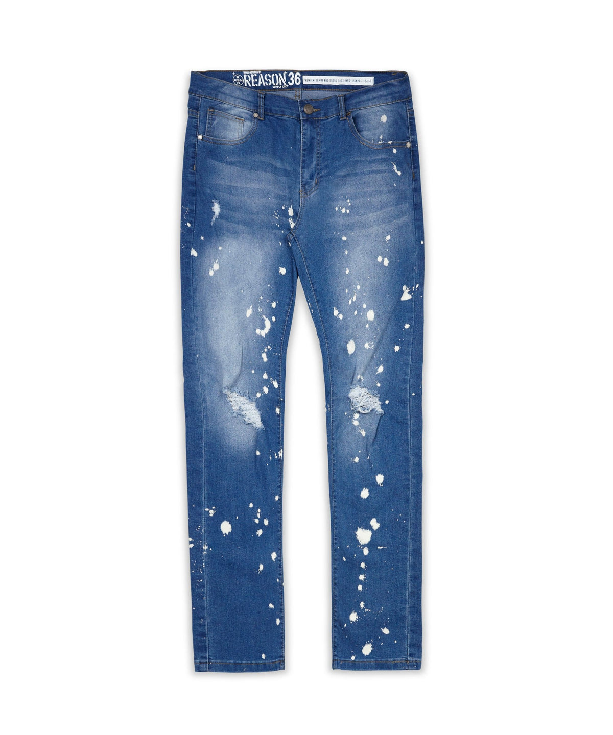 Reason Clothing Top Pick | John Light Wash Paint Splatter Jeans