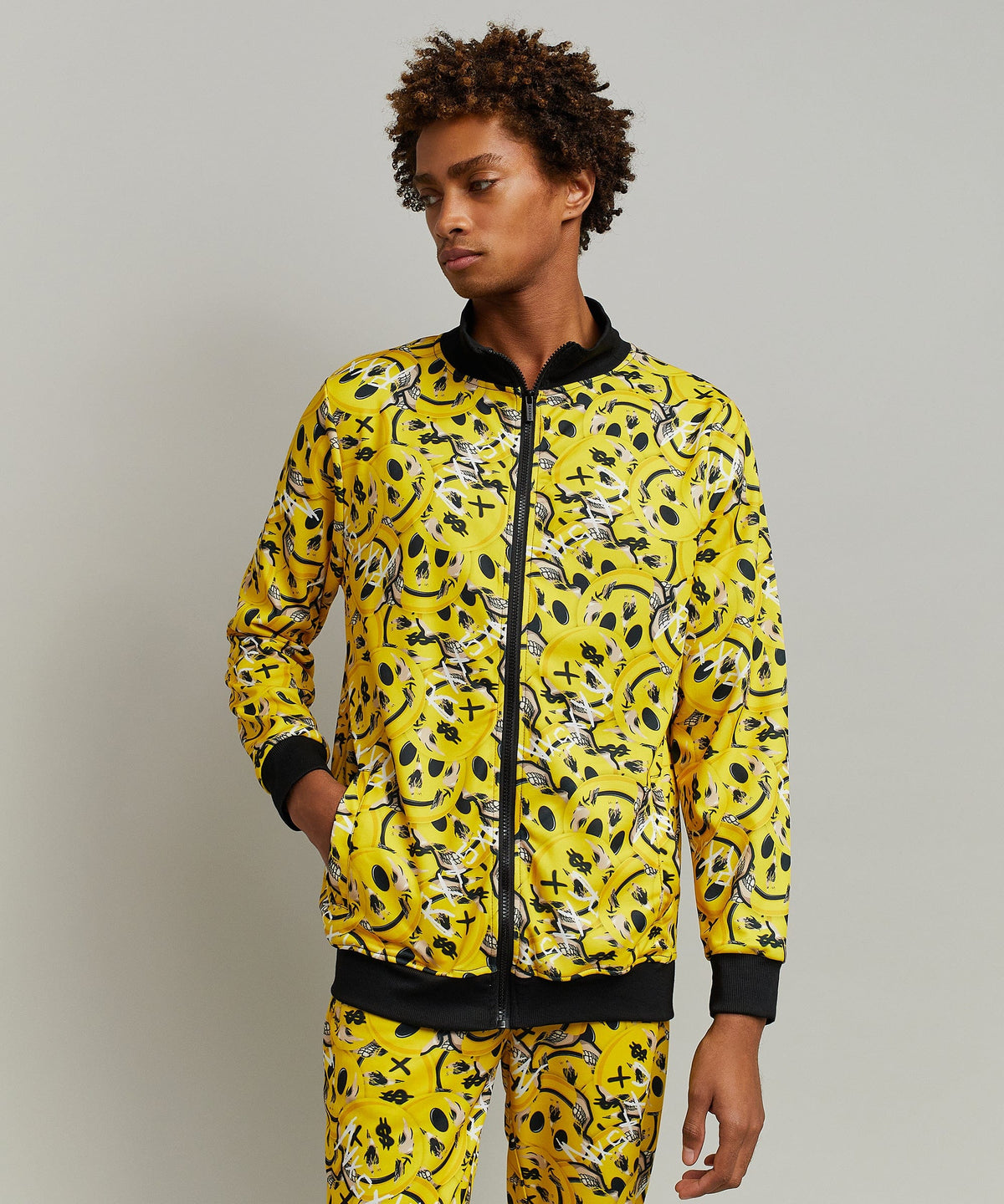 Reason Clothing Signature | Skelly Smile Allover Print Track Jacket