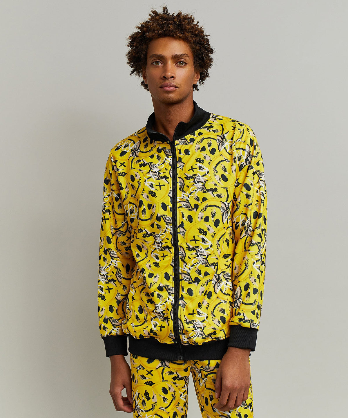 Reason Clothing Signature | Skelly Smile Allover Print Track Jacket