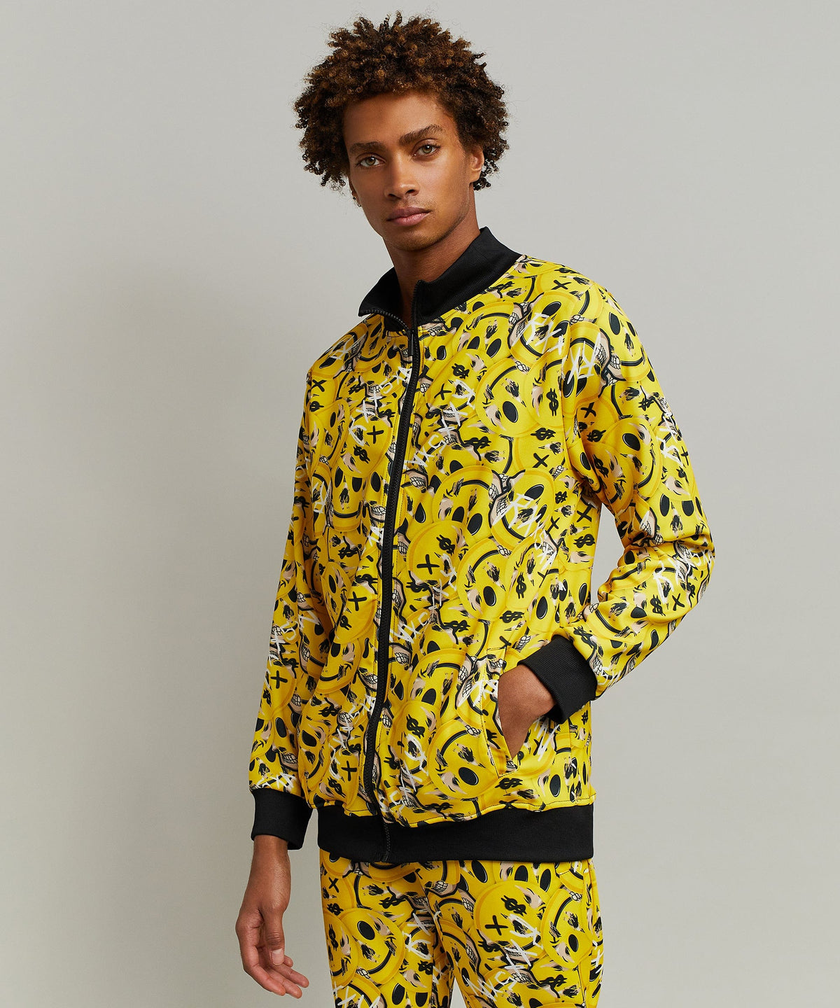 Reason Clothing Signature | Skelly Smile Allover Print Track Jacket