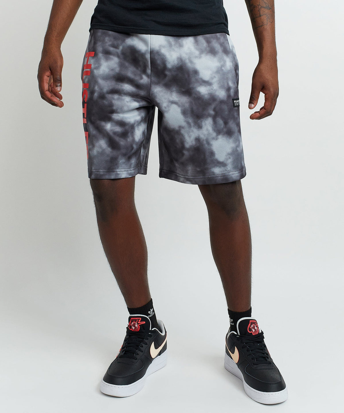 Reason Clothing Classic | Hustler Haze Tie Dye Grey Shorts
