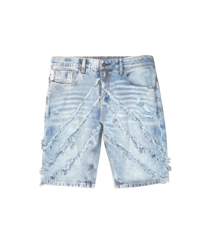 Reason Clothing Popular | Plus Size Bandit Denim Short - Light Blue