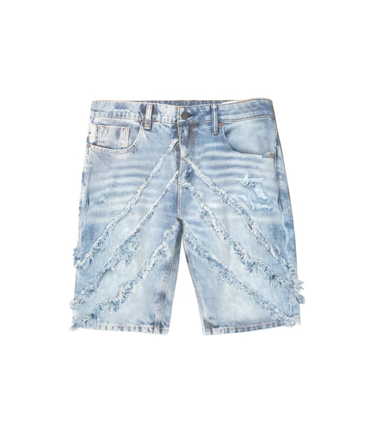 Reason Clothing Popular | Plus Size Bandit Denim Short - Light Blue