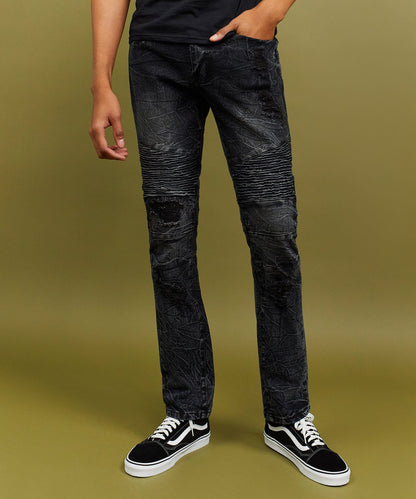Reason Clothing Premium | Emmett Moto Slim Jeans