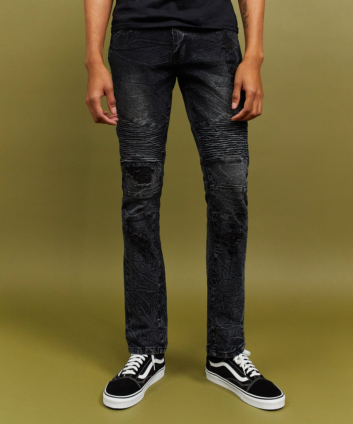 Reason Clothing Premium | Emmett Moto Slim Jeans