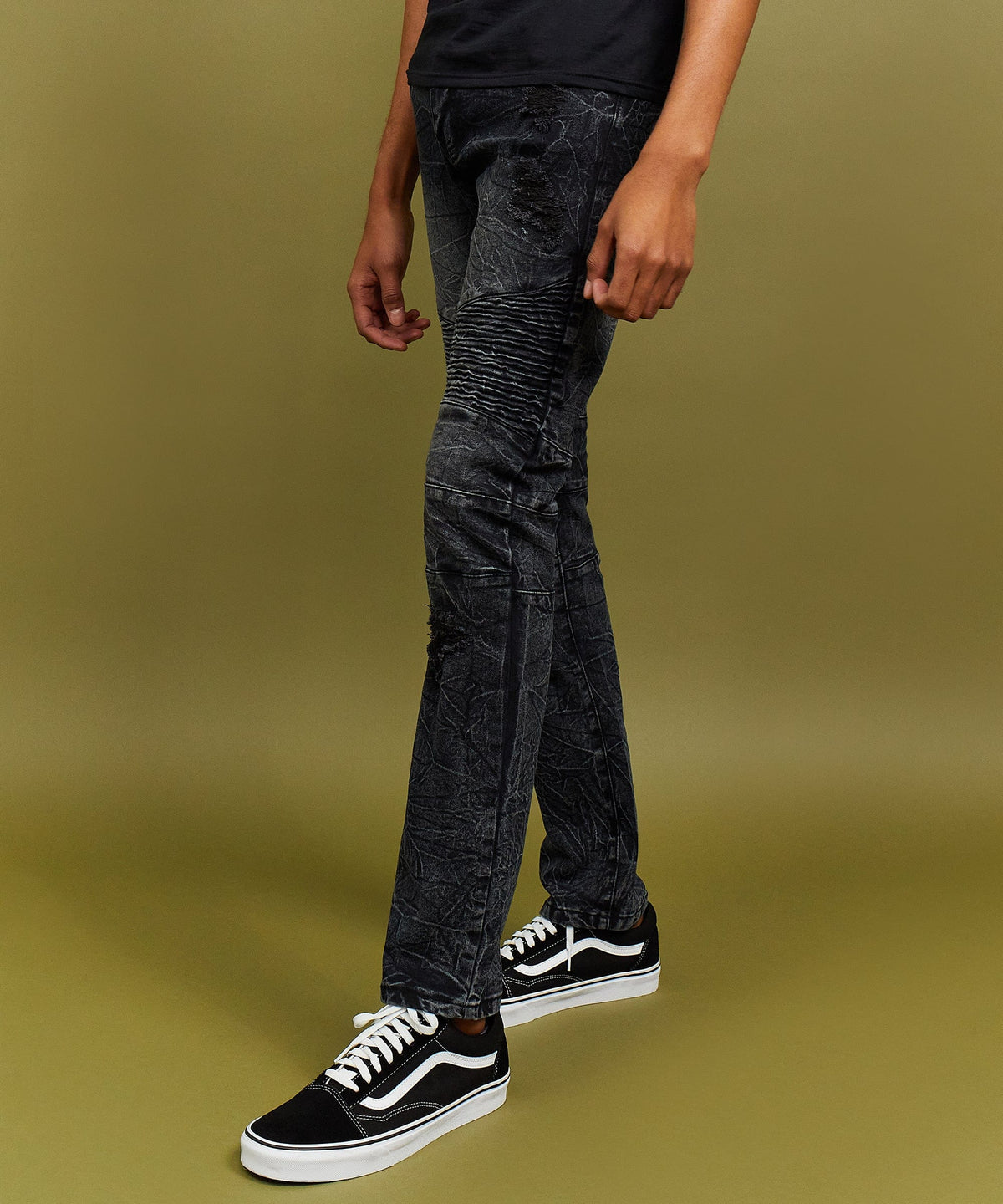 Reason Clothing Premium | Emmett Moto Slim Jeans