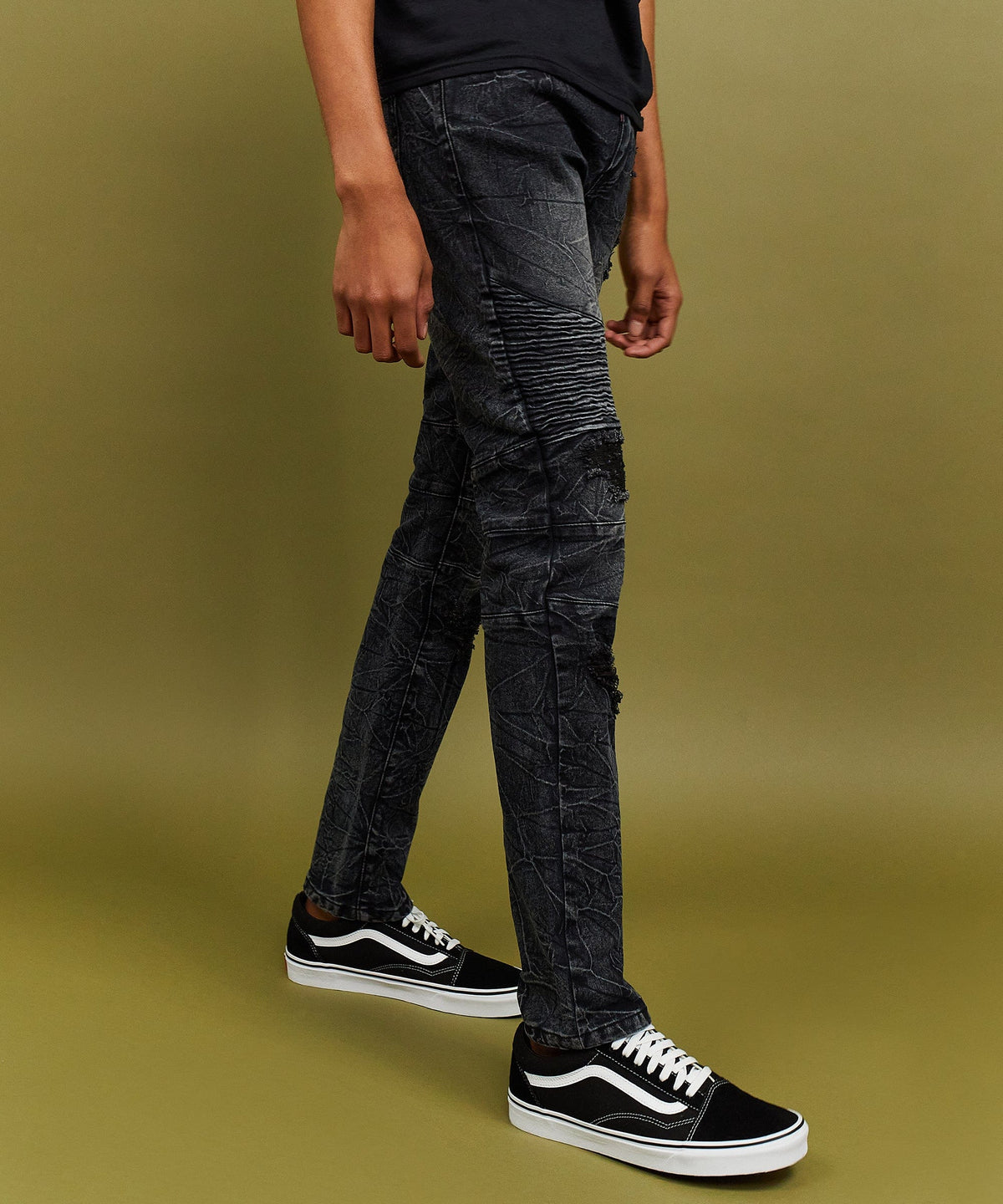 Reason Clothing Premium | Emmett Moto Slim Jeans