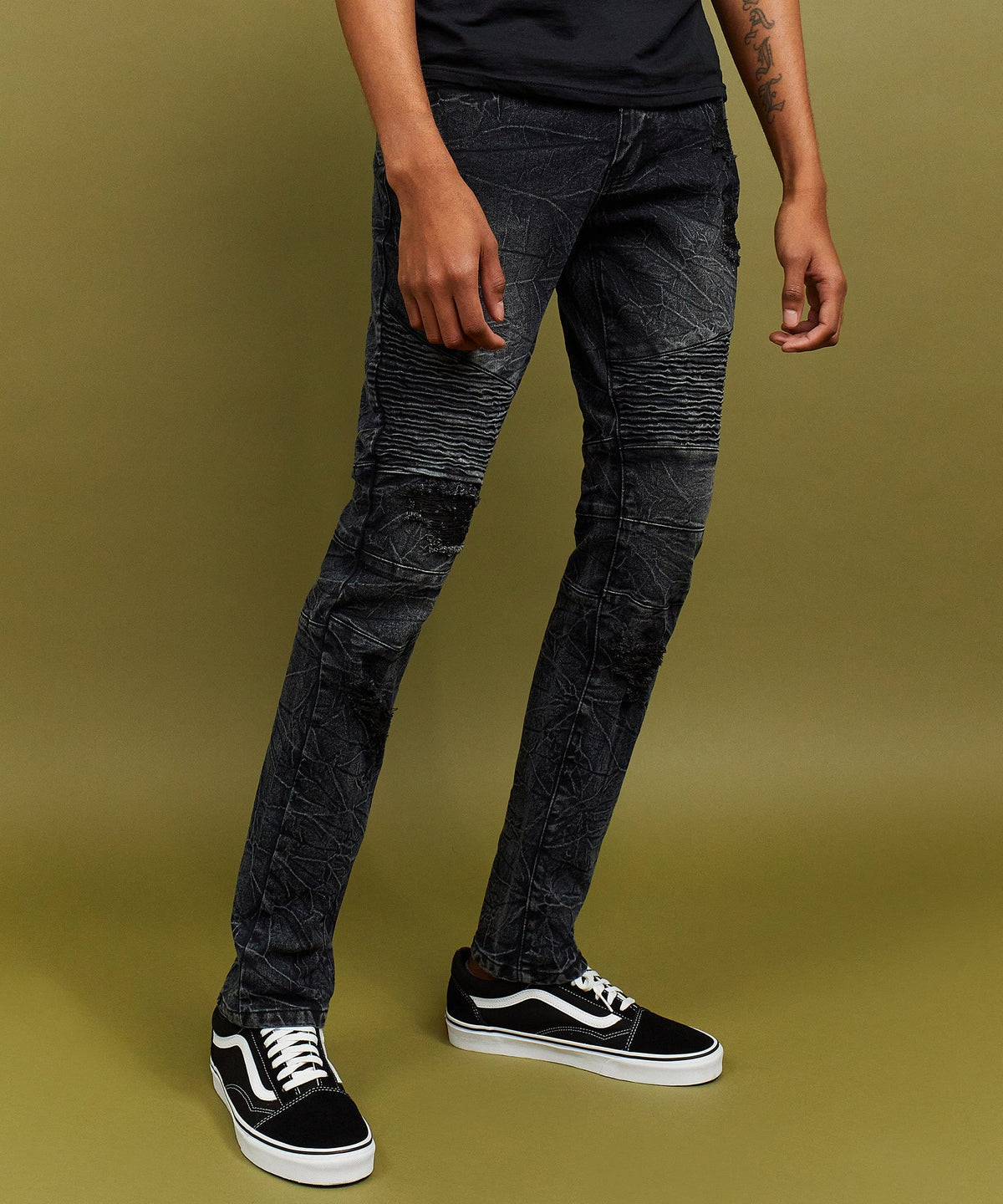 Reason Clothing Premium | Emmett Moto Slim Jeans