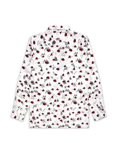 Reason Clothing Smart Buy | Skulls & Roses Long Sleeve Oxford Short