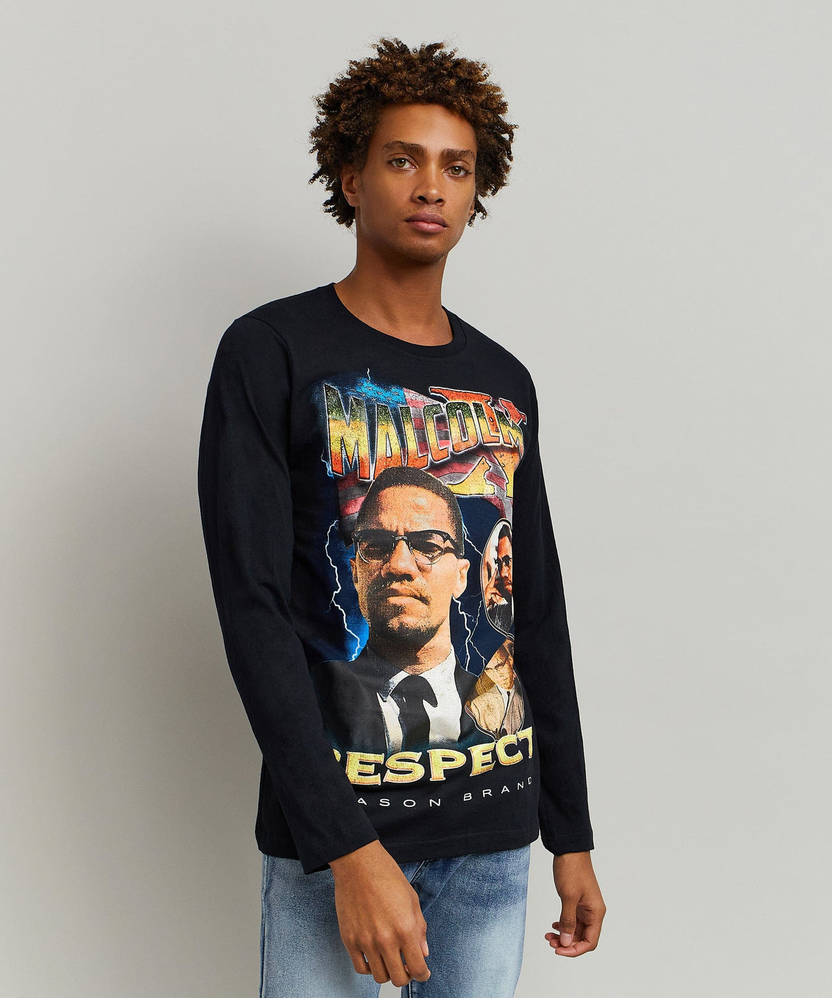 Reason Clothing Discount | Malcolm X Respect Ls Tee Regular Style Is Live