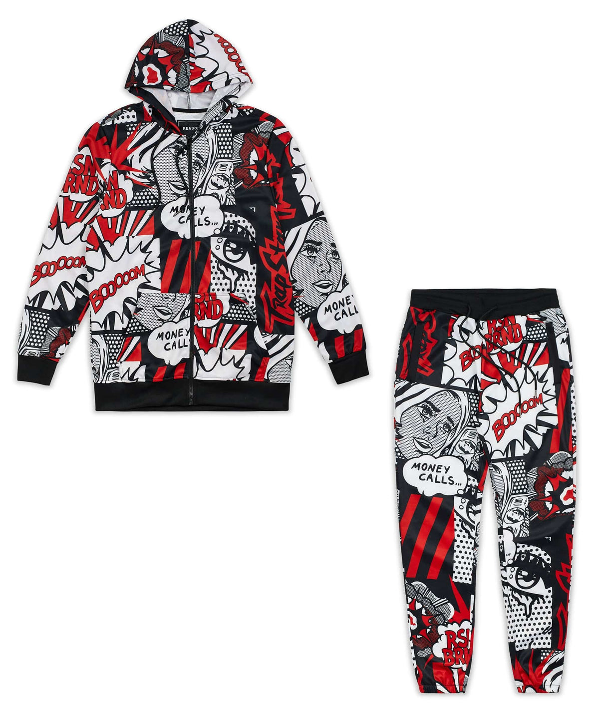 Reason Clothing Top Pick | Money Calls Comic Print Track Set