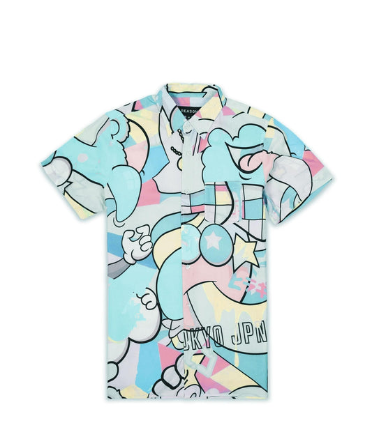 Reason Clothing Latest | Neo World Allover Print Short Sleeve Shirt