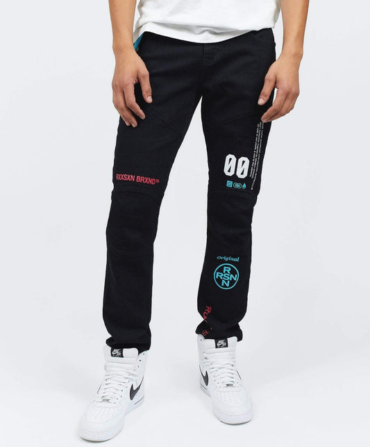 Reason Clothing Special Offer | Cloud Graphic Print Slim Jeans