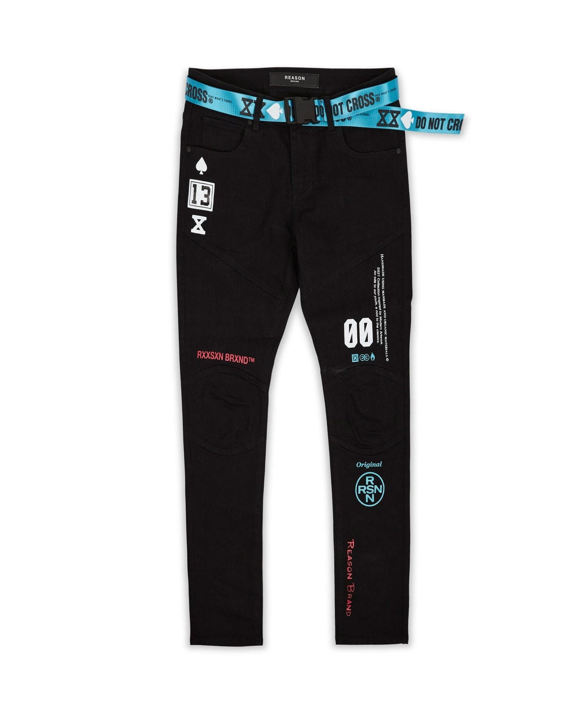 Reason Clothing Special Offer | Cloud Graphic Print Slim Jeans