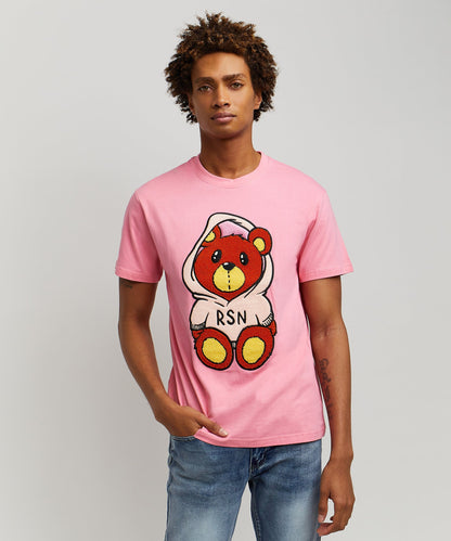 Reason Clothing Great Value | Money Bear Chenille Patch Pink Tee