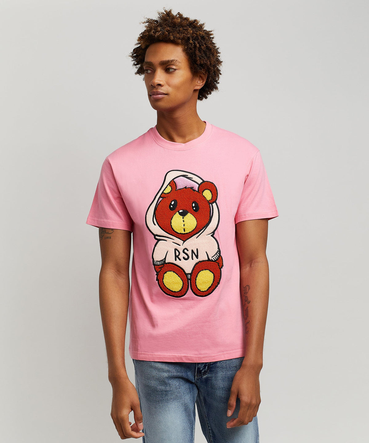 Reason Clothing Great Value | Money Bear Chenille Patch Pink Tee