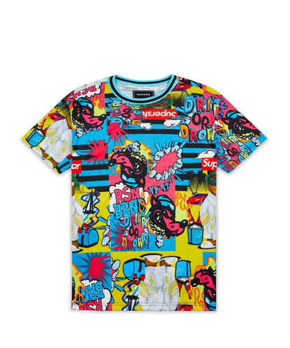 Reason Clothing Latest | Drip Drip Allover Print Graphic Tee