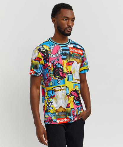 Reason Clothing Latest | Drip Drip Allover Print Graphic Tee