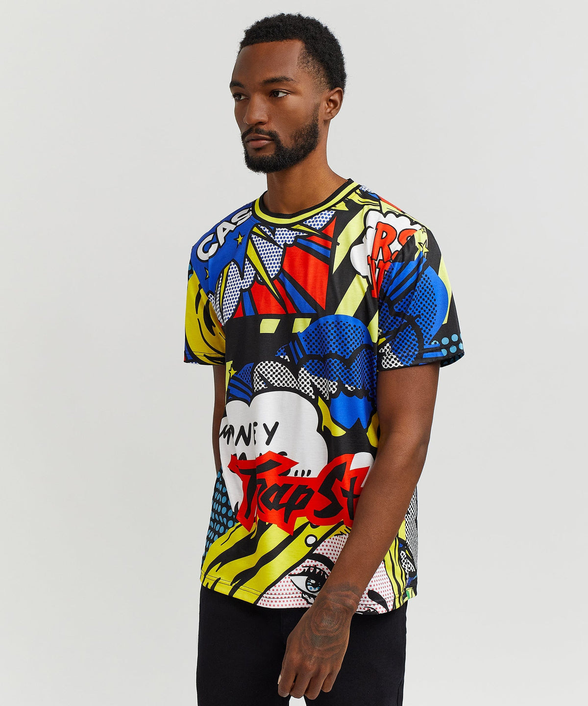 Reason Clothing Hot Sale | Trap Stars Comic Allover Print Graphic Tee