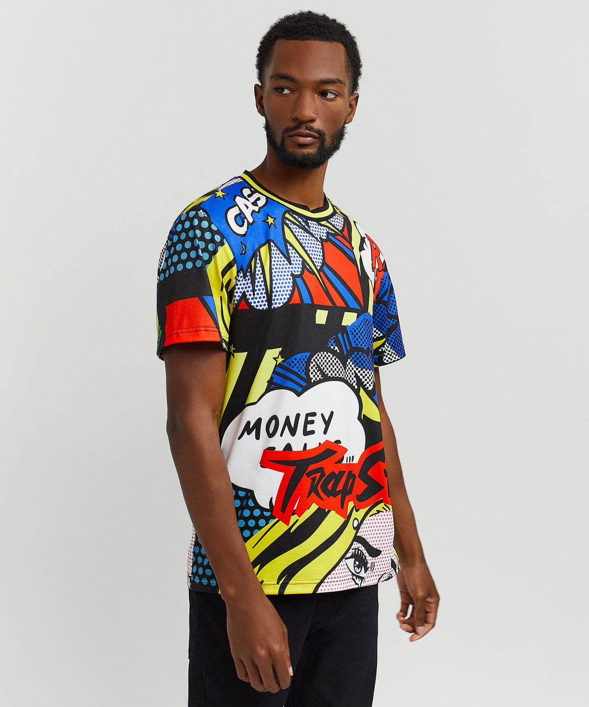 Reason Clothing Hot Sale | Trap Stars Comic Allover Print Graphic Tee