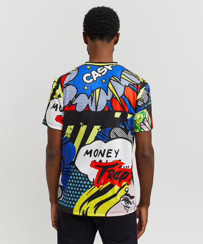 Reason Clothing Hot Sale | Trap Stars Comic Allover Print Graphic Tee