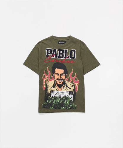 Reason Clothing Value | Pablo Mugshot Graphic Short Sleeve Tee - Olive Green