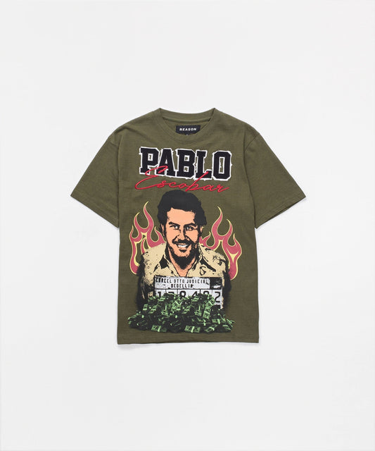 Reason Clothing Value | Pablo Mugshot Graphic Short Sleeve Tee - Olive Green