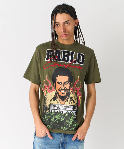 Reason Clothing Value | Pablo Mugshot Graphic Short Sleeve Tee - Olive Green