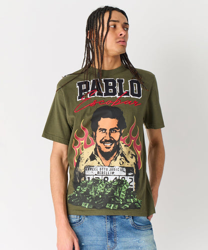 Reason Clothing Value | Pablo Mugshot Graphic Short Sleeve Tee - Olive Green