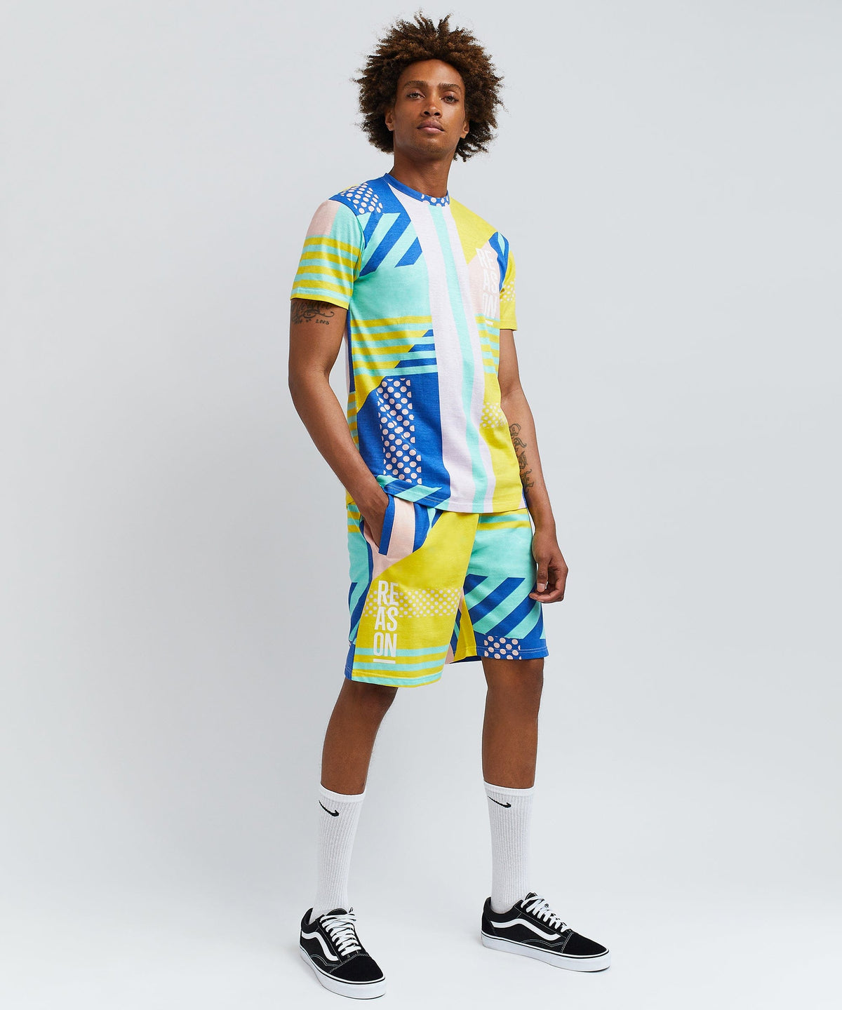 Reason Clothing Top Pick | Color Block Tropic Crew Set