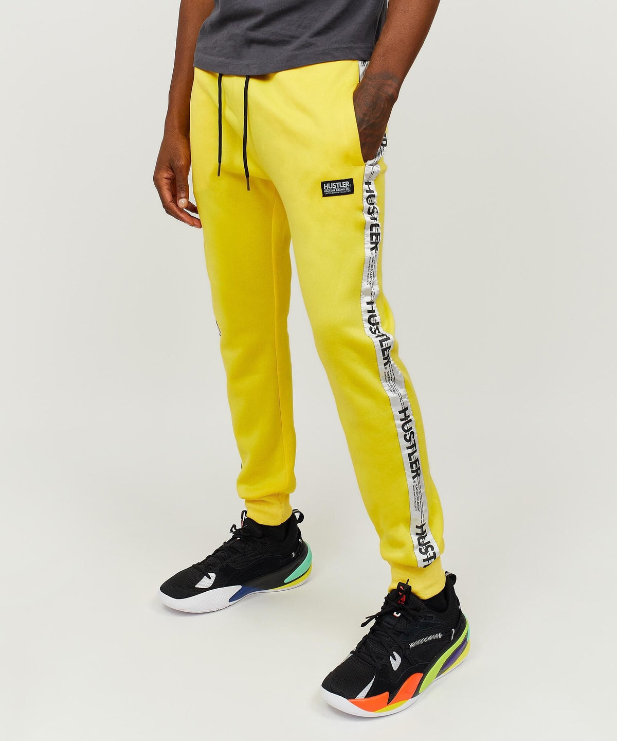 Reason Clothing Trusted | Hustler Logo Tape Joggers Regular Is Live