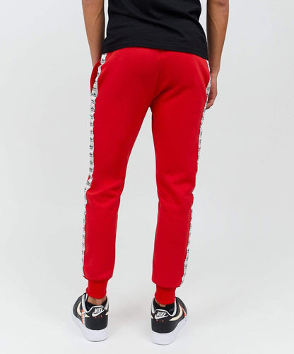 Reason Clothing Premium | Hustler Side Stripe Logo Jogger - Red