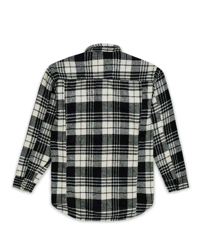 Reason Clothing Latest | Plaid Black And White Super Heavy Weight Flannel Shirt Jacket