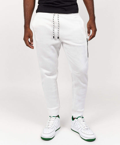 Reason Clothing Exclusive | Jeff Slim Fit White Jogger With Side Zip Pocket