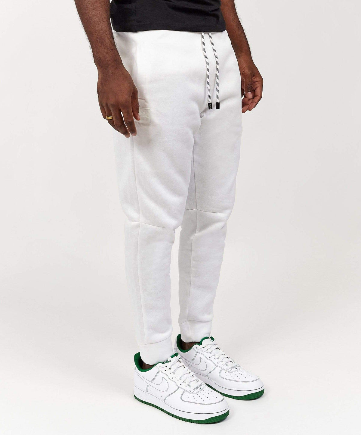 Reason Clothing Exclusive | Jeff Slim Fit White Jogger With Side Zip Pocket